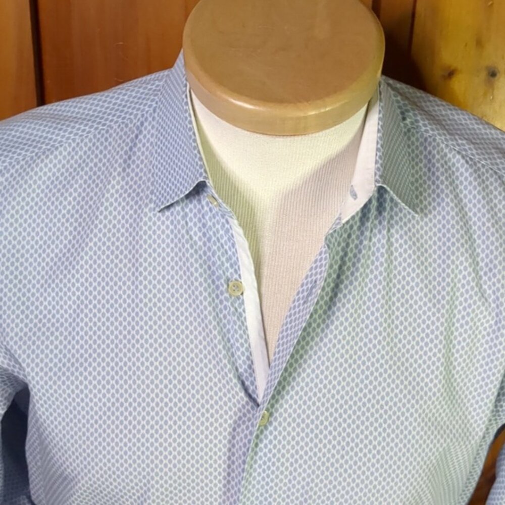 Strellson* Silas Button Front Collared Long Sleev… - image 5